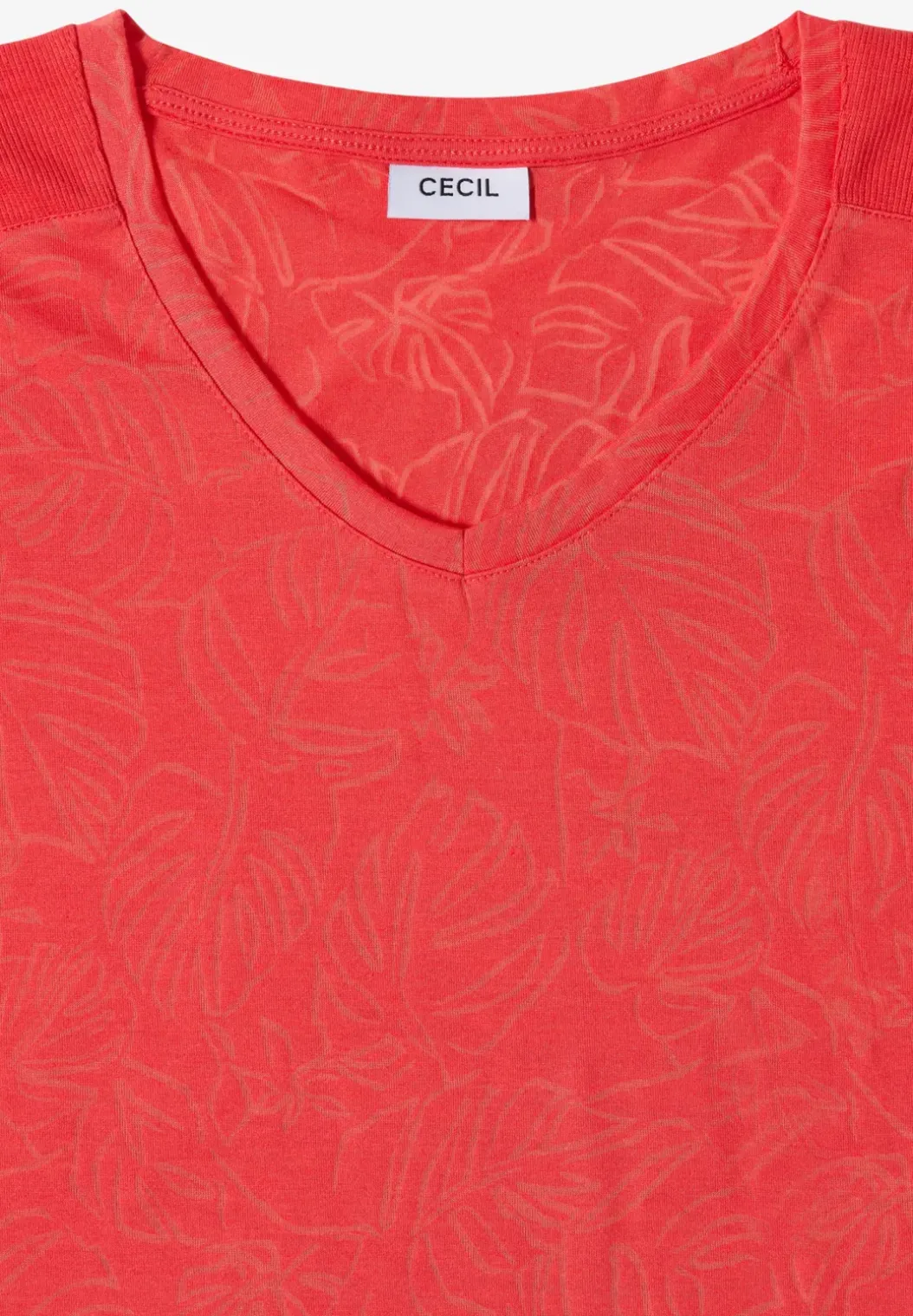 Shirt met ton-sur-ton burn-outpatroon