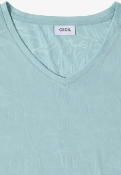 Shirt met ton-sur-ton burn-outpatroon