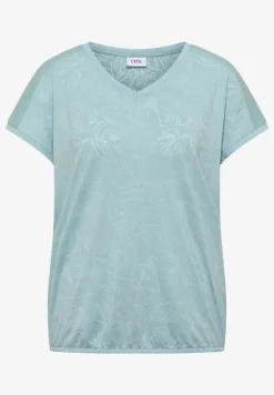 Shirt met ton-sur-ton burn-outpatroon