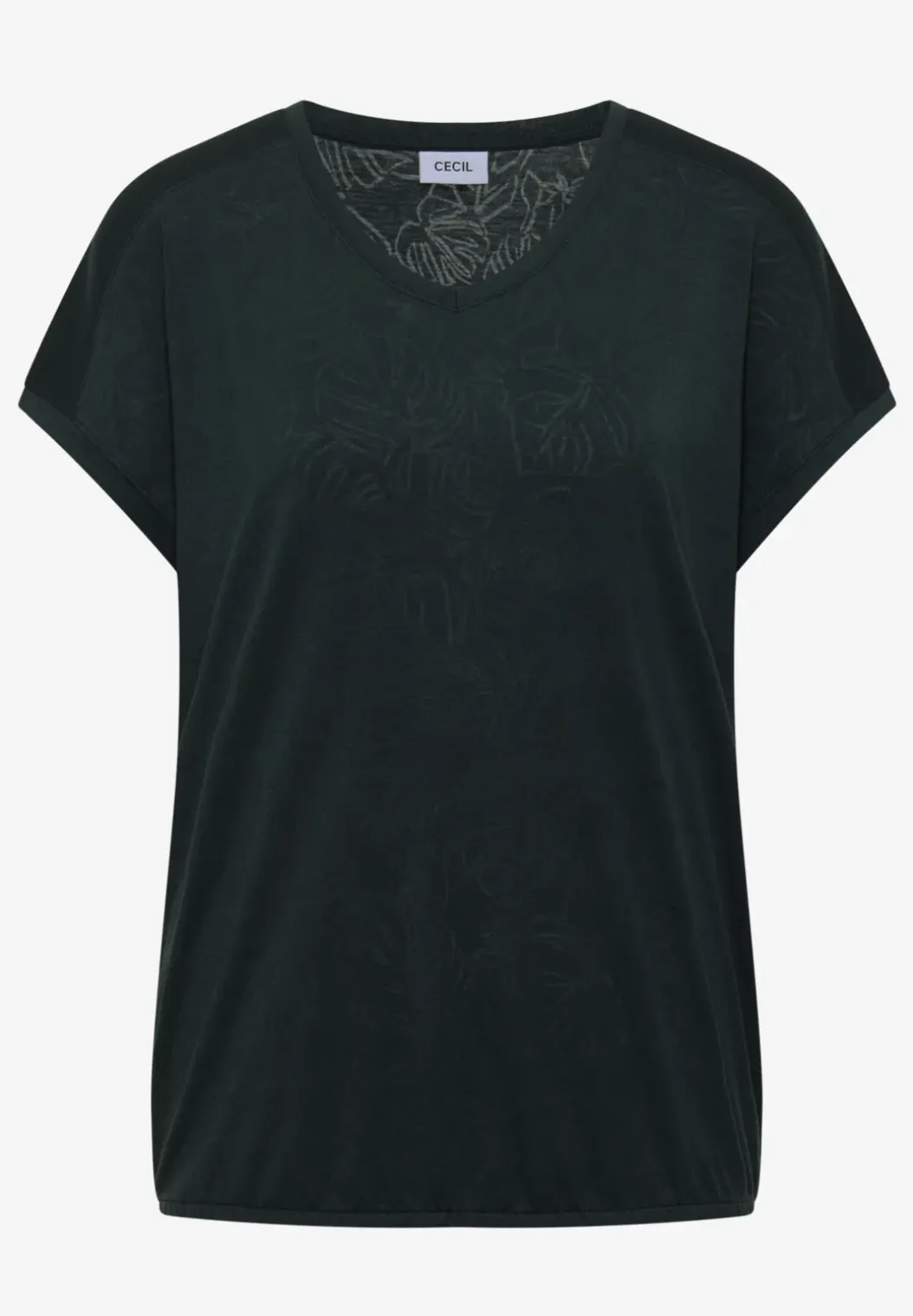 Shirt met ton-sur-ton burn-outpatroon