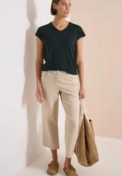 Shirt met ton-sur-ton burn-outpatroon