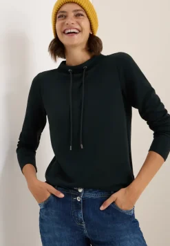 Shirt met trechtervormige hals