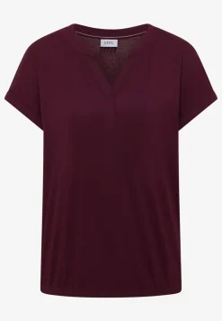 Shirt met tuniek en split aan de hals