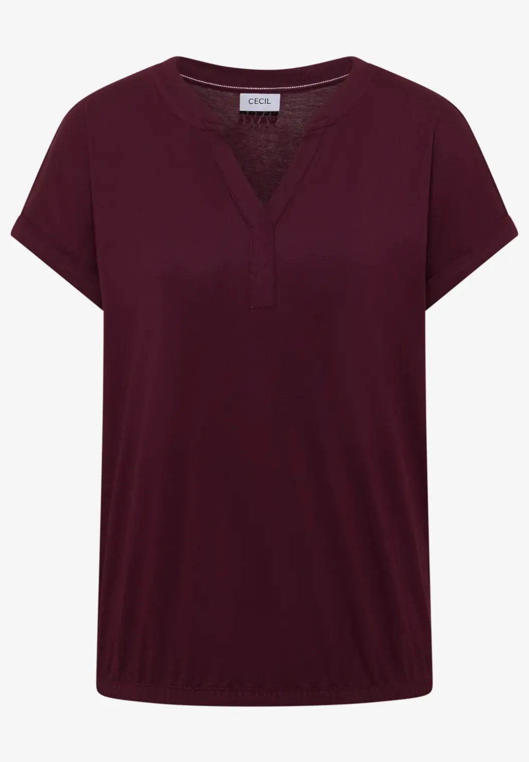 Shirt met tuniek en split aan de hals