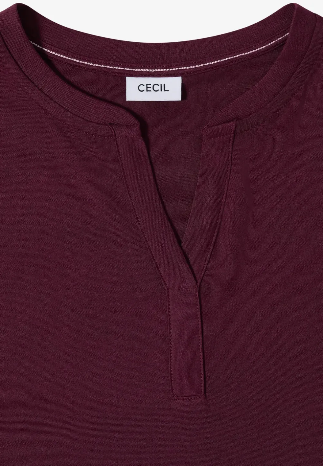 Shirt met tuniek en split aan de hals