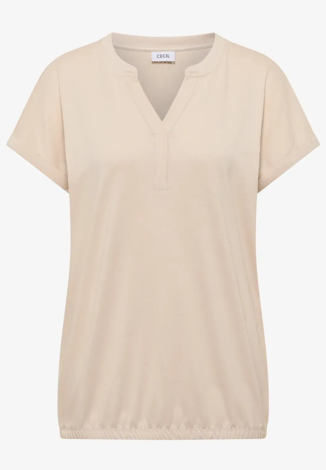 Shirt met tuniek en split aan de hals
