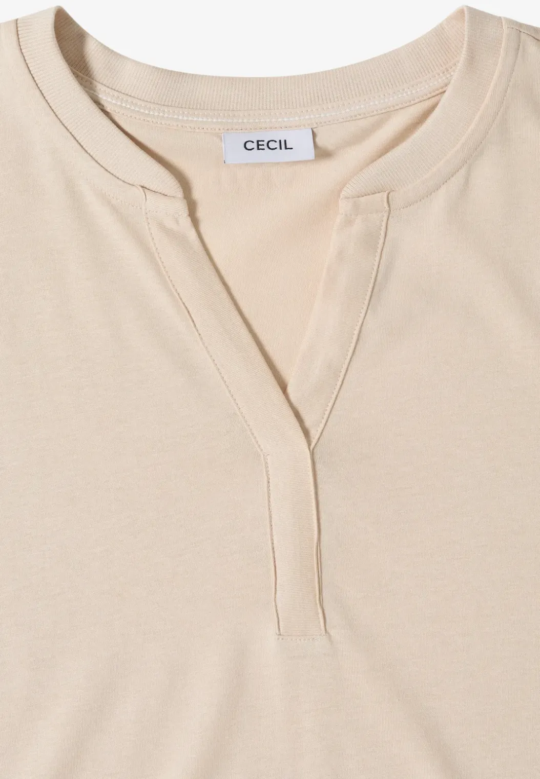 Shirt met tuniek en split aan de hals