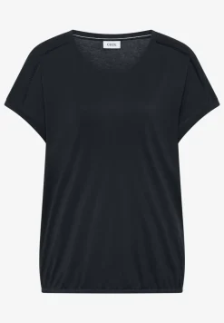 Shirt met V-hals en kanten detail