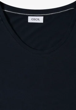 Shirt met V-hals en kanten detail