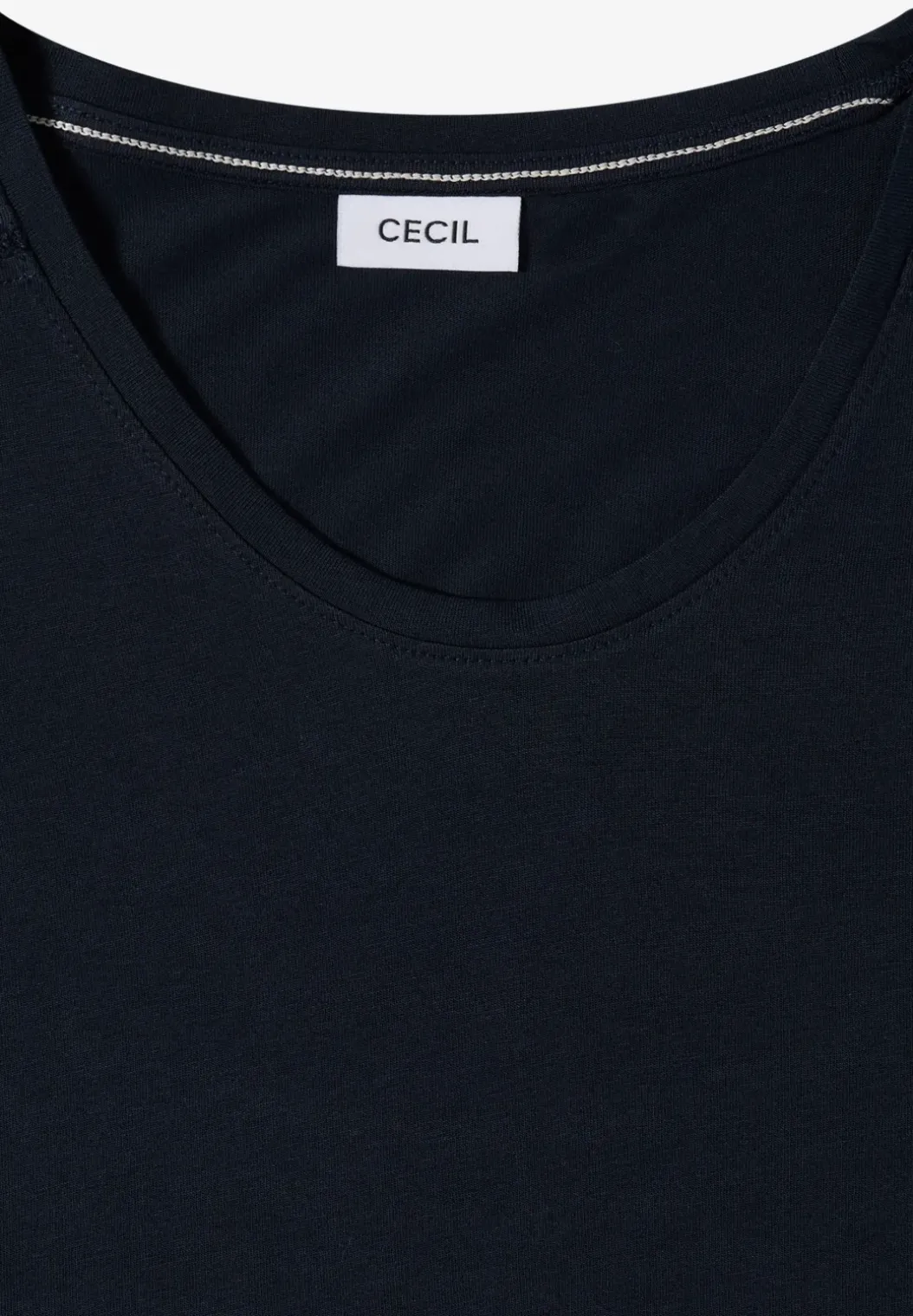 Shirt met V-hals en kanten detail