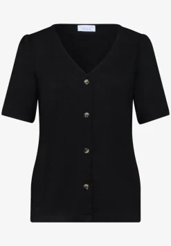 Shirt met V-hals en knoopsluiting