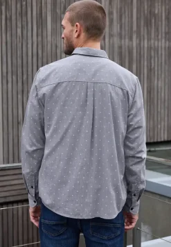 Shirt met visgraatmotief