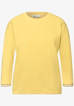 Shirt met zijdeachtige look en details