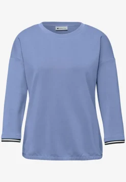 Shirt met zijdeachtige look en details