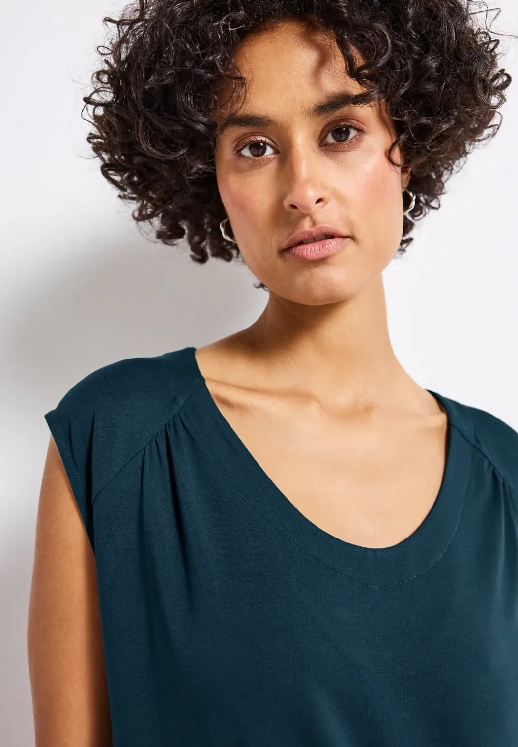 Shirt van jersey met elastische zoom