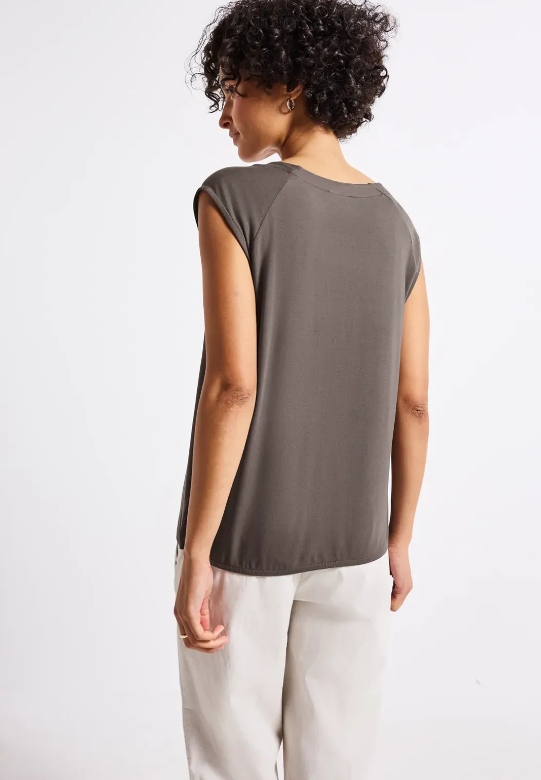 Shirt van jersey met elastische zoom