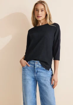Shirt van materiaalmix
