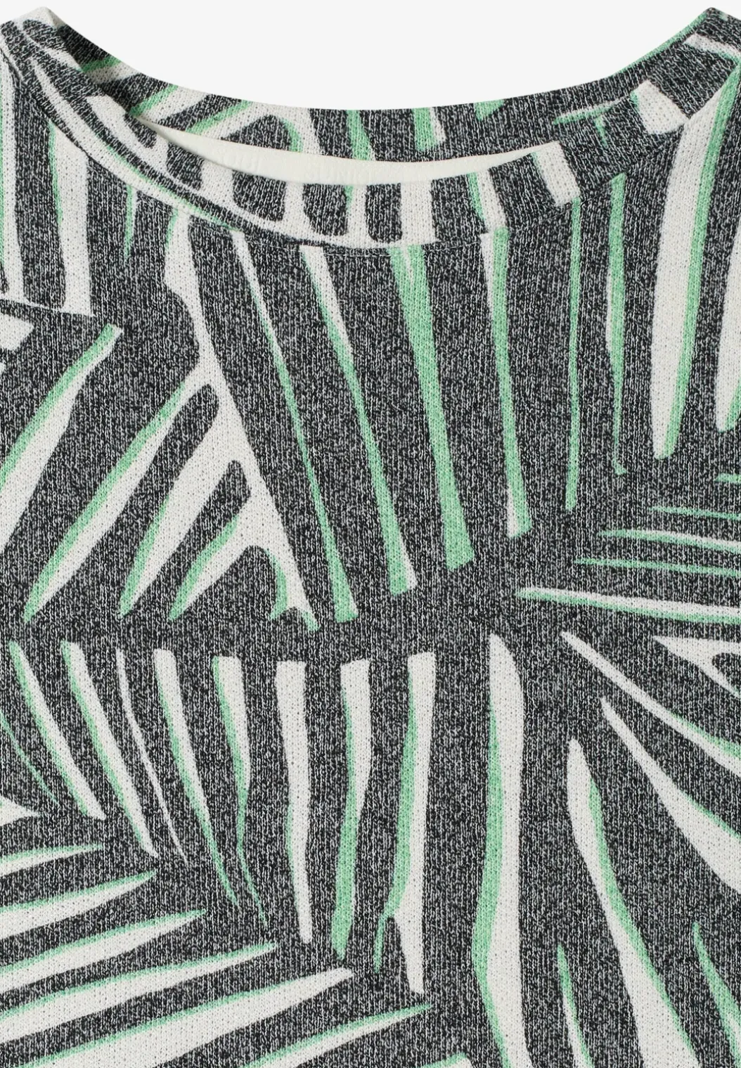 Shirt met boothals en print