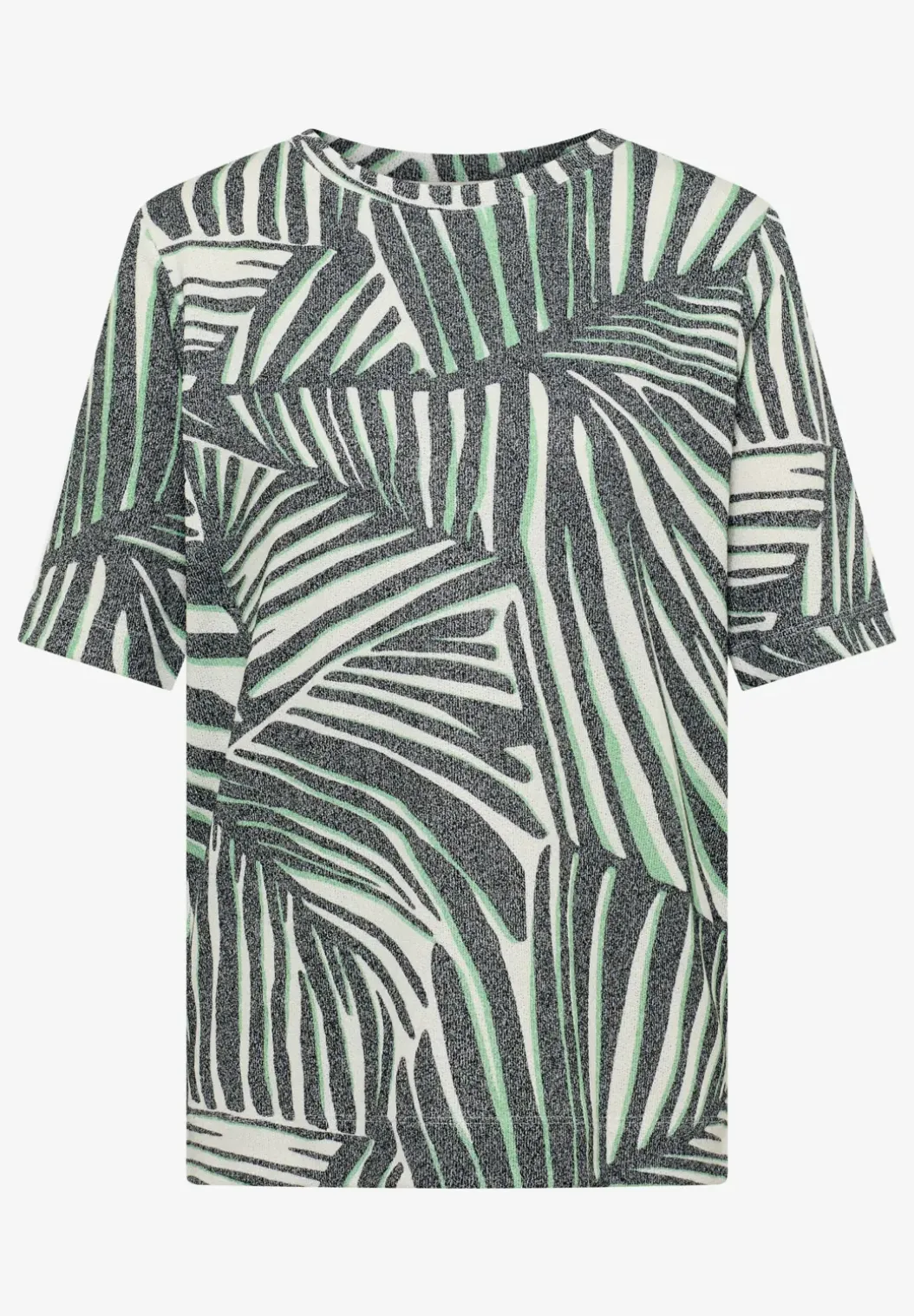 Shirt met boothals en print
