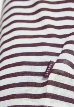 Shirt met boothals en strepen
