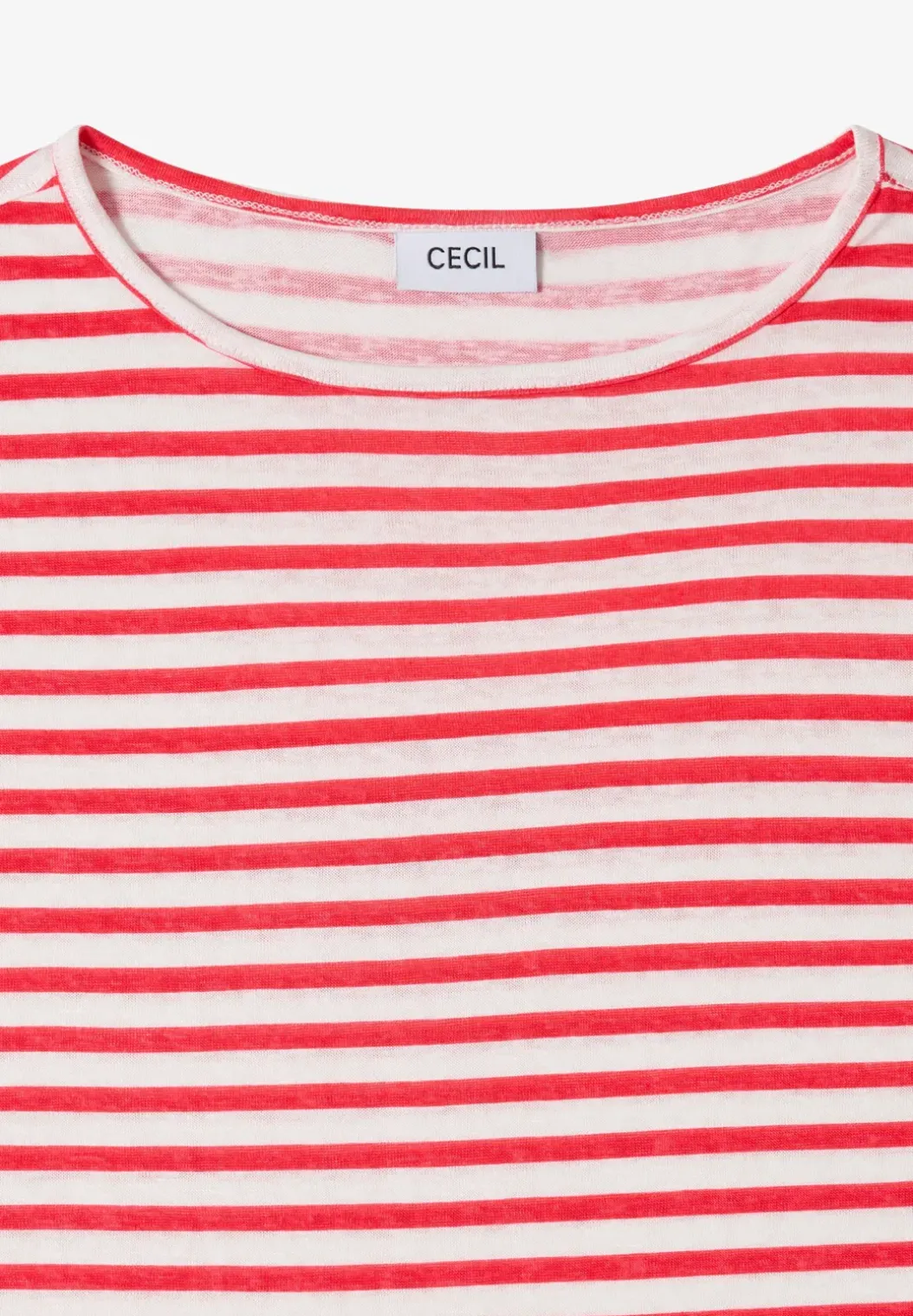 Shirt met boothals en strepen