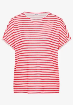 Shirt met boothals en strepen