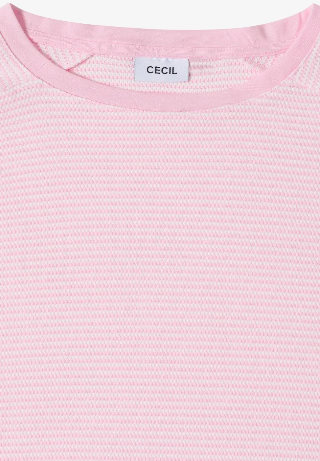 Shirt met boothals en structuur