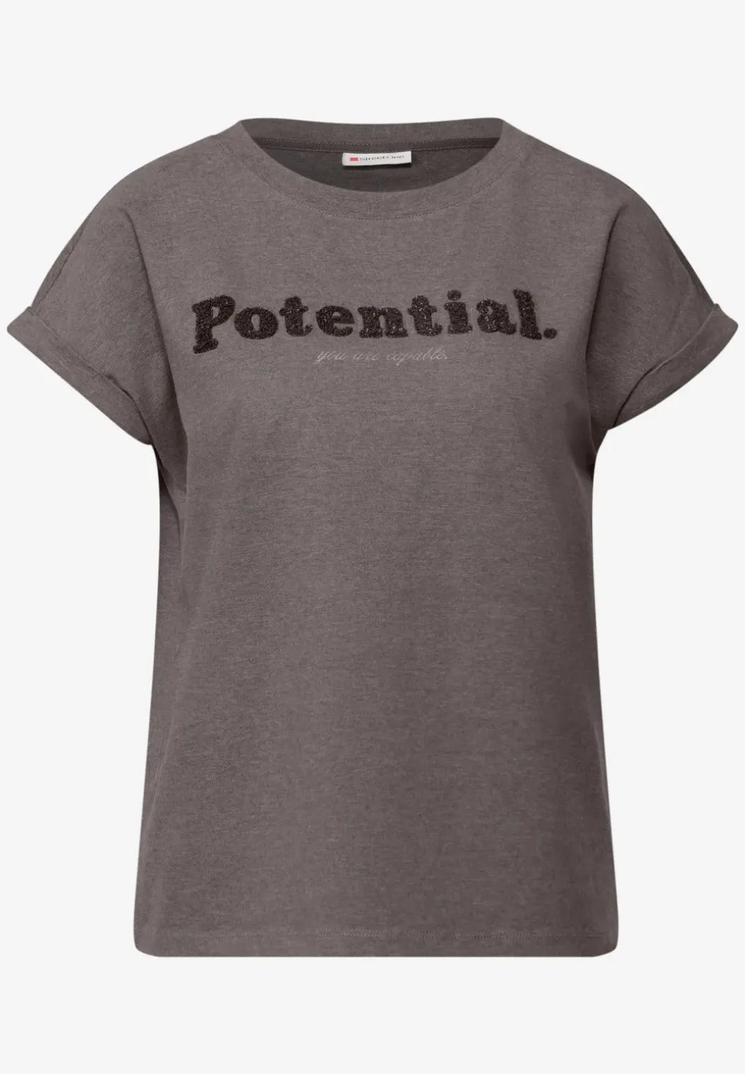 Shirt met bouclé-opdruk