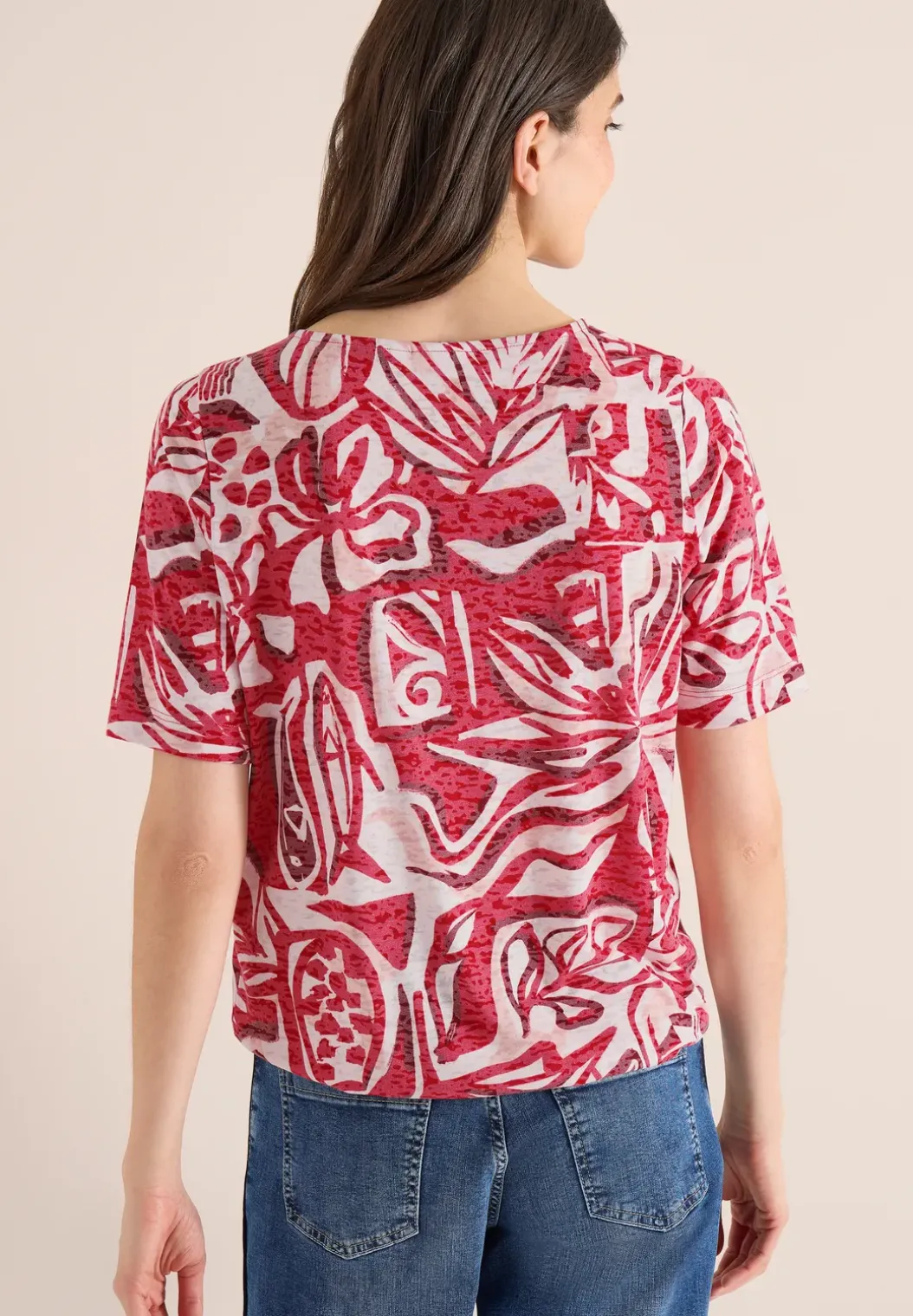 Shirt met burn-out look
