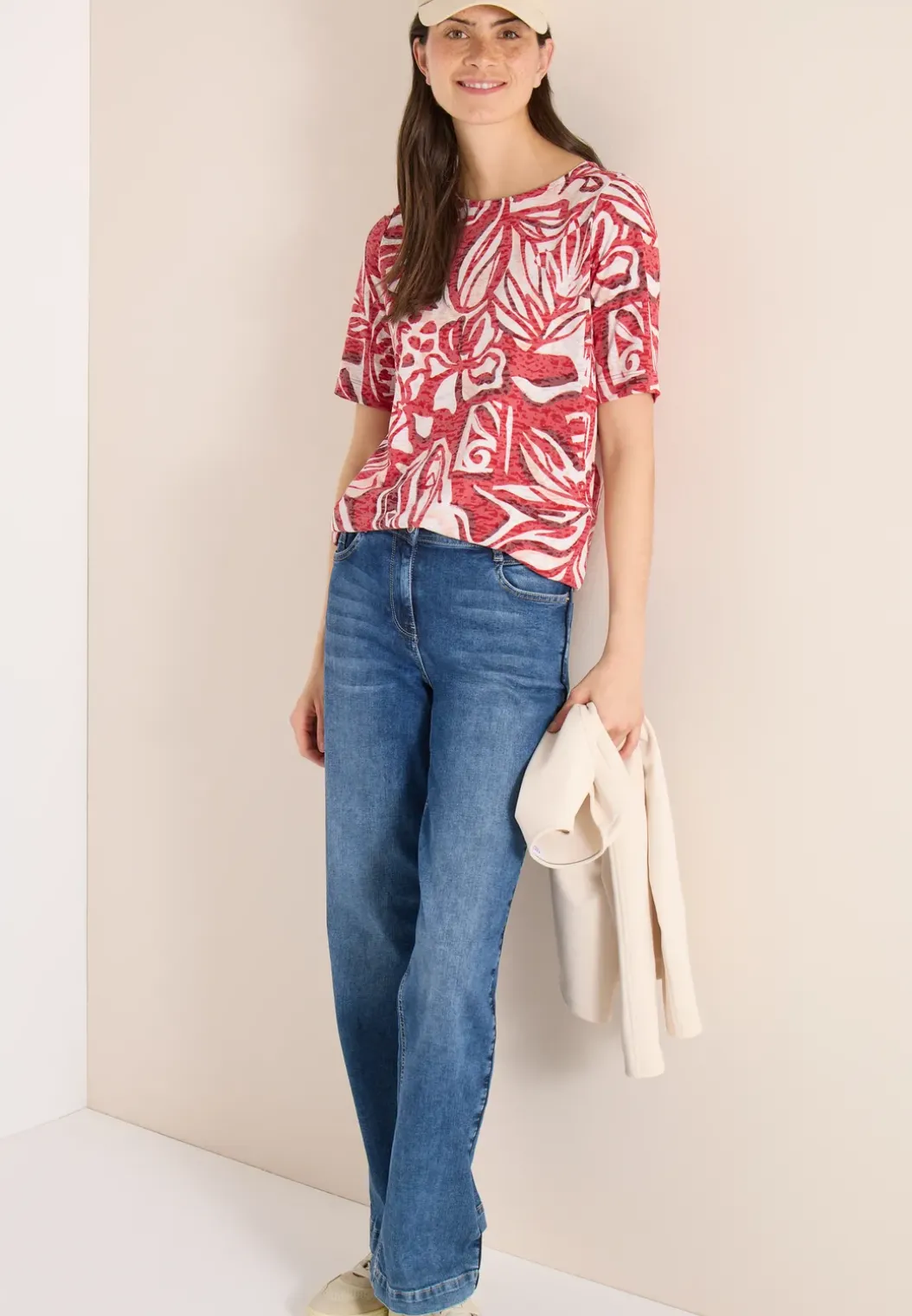 Shirt met burn-out look
