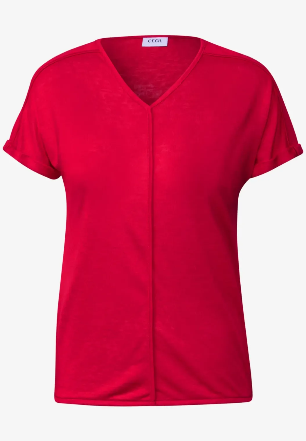 Shirt met decoratieve stiksels