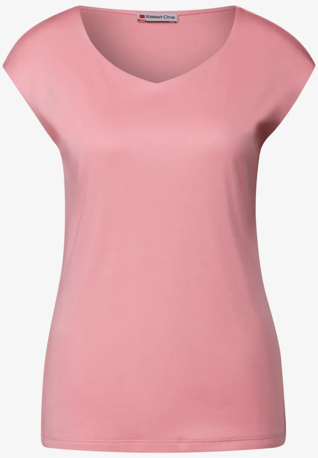 Shirt met diamanten halslijn