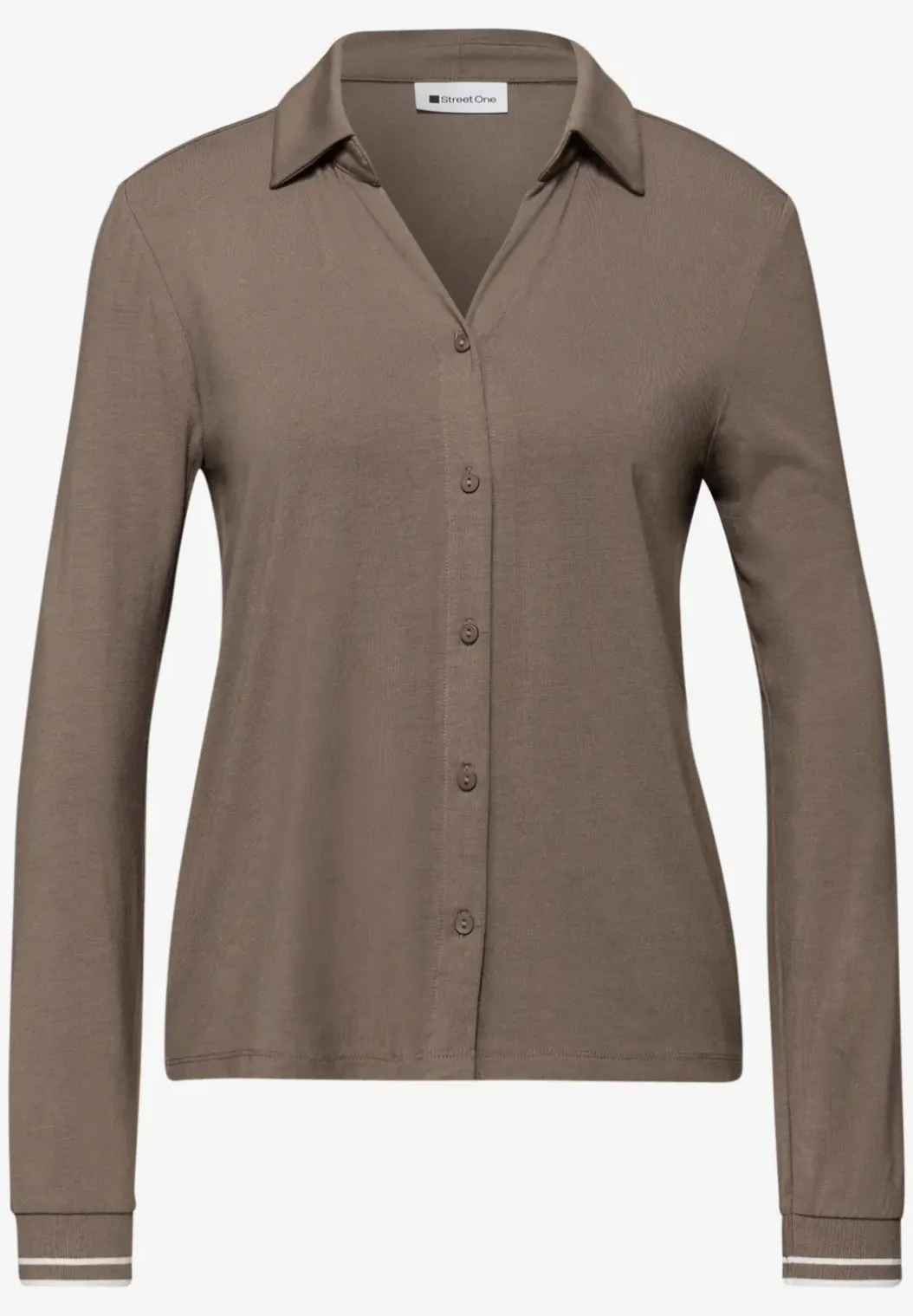Shirt met een blouse-look