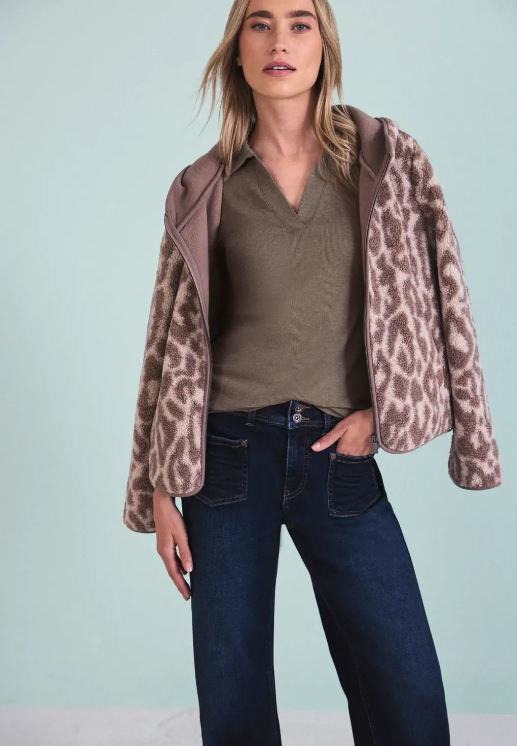 Shirt met een blouse-look