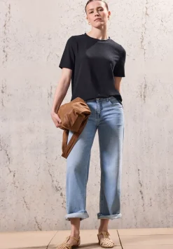 Shirt met gebreide look
