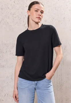 Shirt met gebreide look