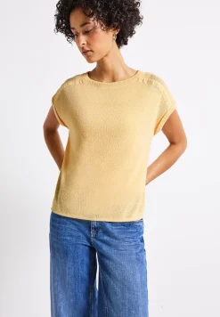 Shirt met gebreide look
