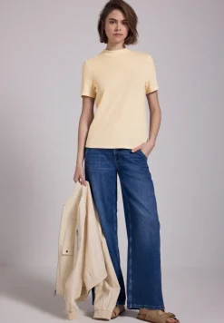 Shirt met gebreide look