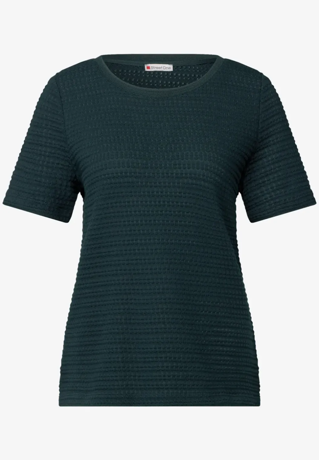 Shirt met gebreide look