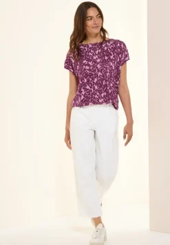 Shirt met gebreide look en patroon