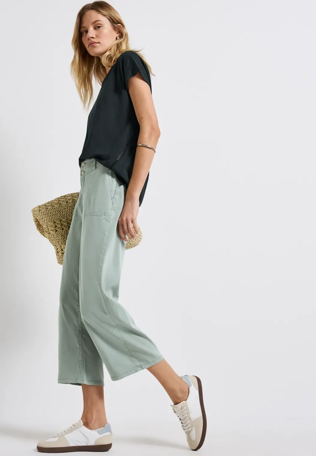 Shirt met gehaakte details