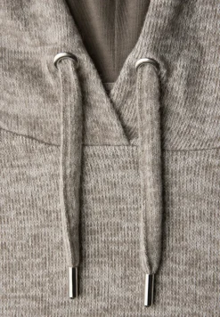 Shirt met gemêleerde capuchon