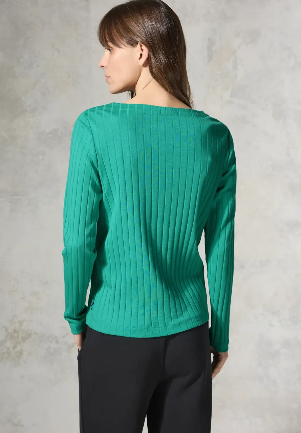 Shirt met geribbelde structuur
