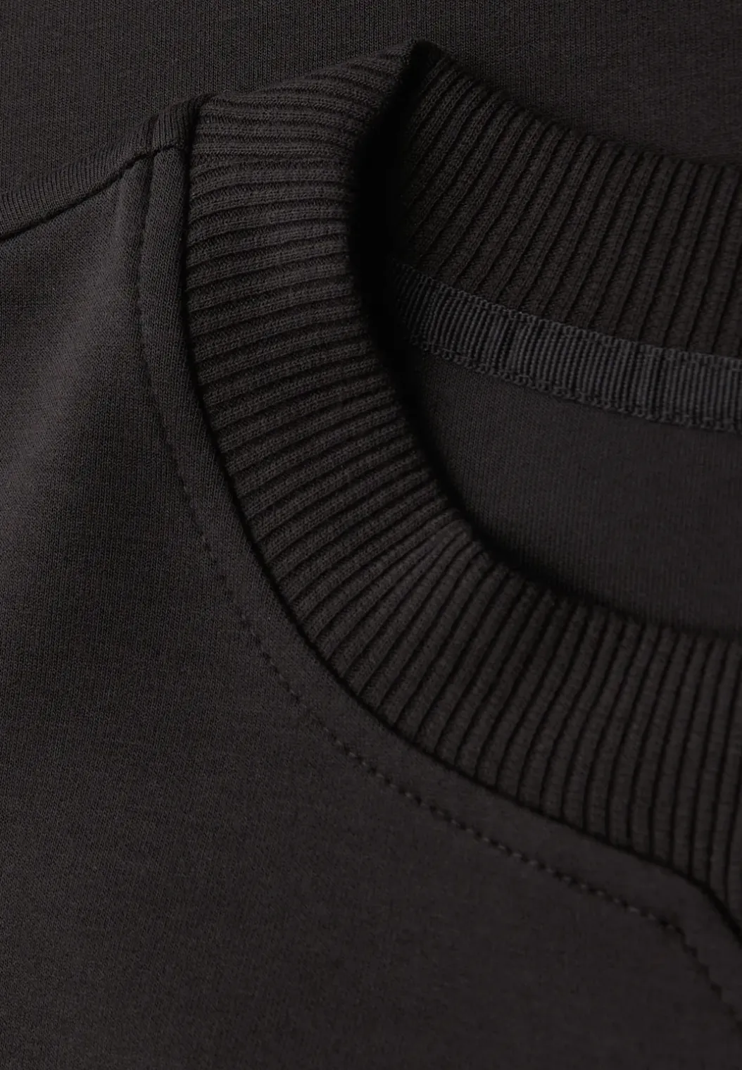 Shirt met geribd detail