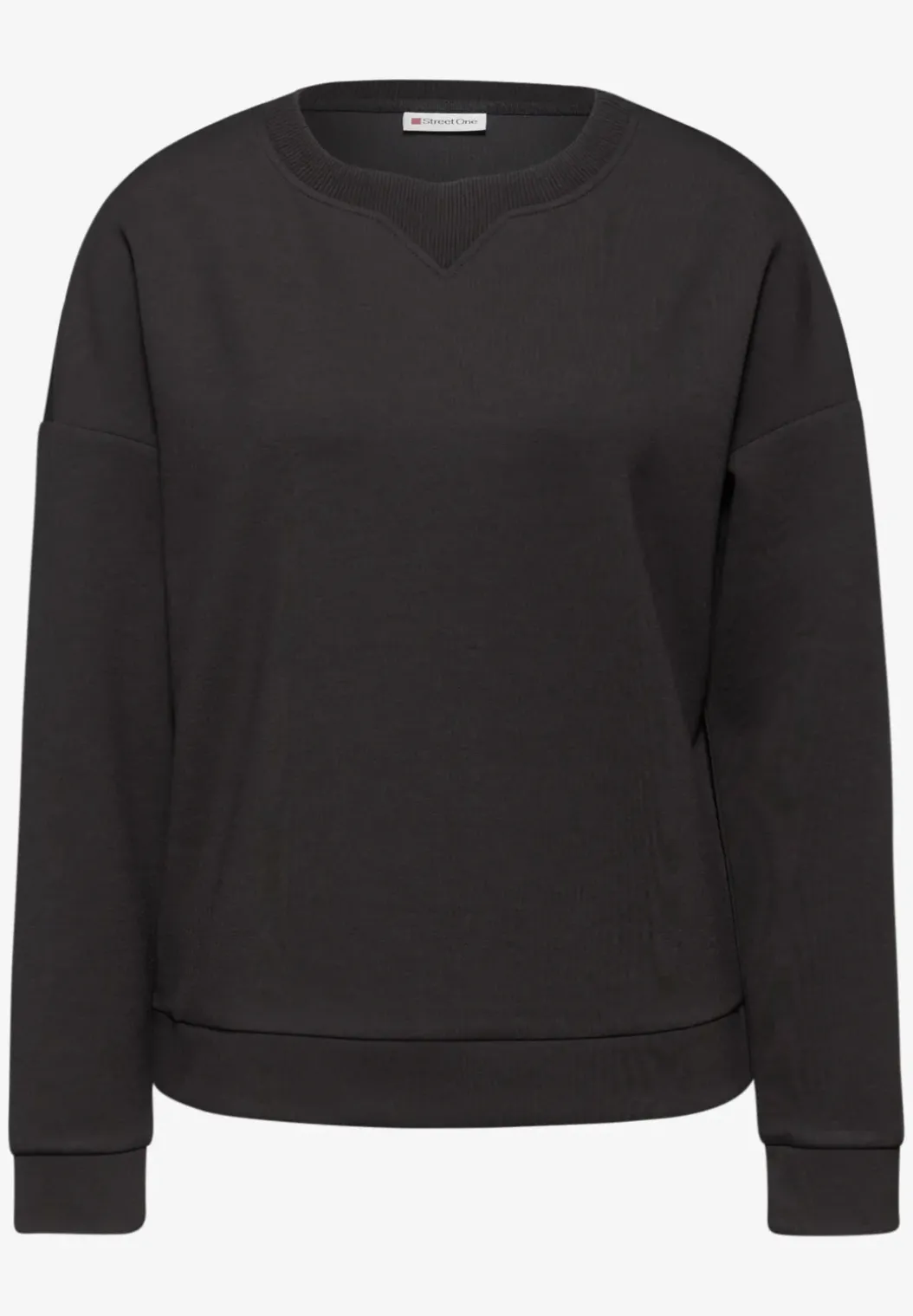 Shirt met geribd detail
