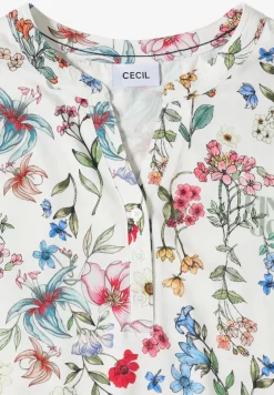 Shirt met gespleten hals en knoopdetails