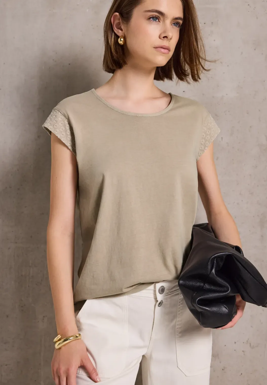 Shirt met gewassen look