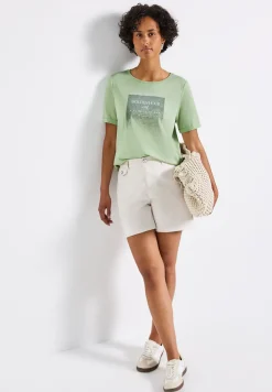 Shirt met glinsterende print
