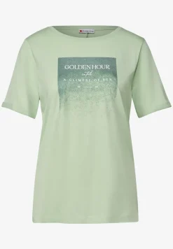Shirt met glinsterende print