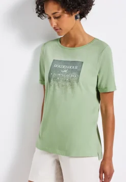 Shirt met glinsterende print